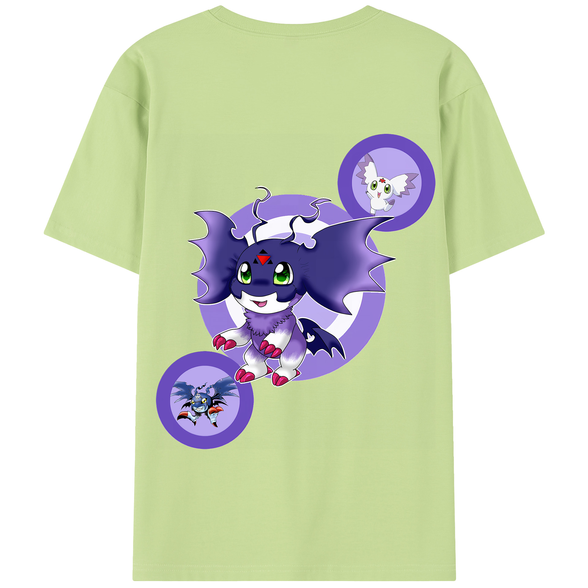 （画像用） Digimon デジタルモンスター/デジモン 綿100％半袖Tシャツ（背面プリント）